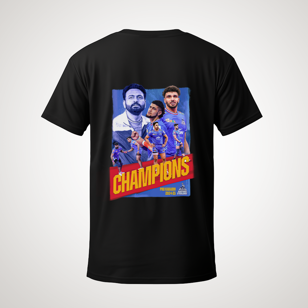 Haryana Steelers Champions Oversized Tee | Pro Kabaddi League 2024-25