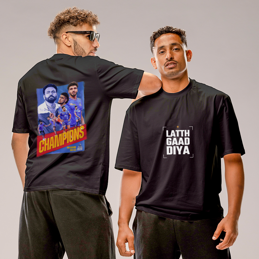 Haryana Steelers Champions Oversized Tee | Pro Kabaddi League 2024-25